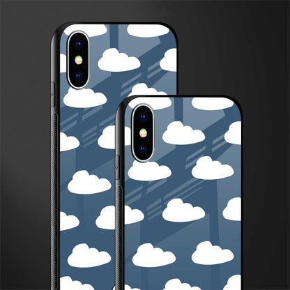 clouds glass case for iphone xs image-2