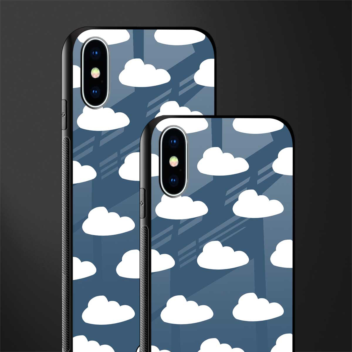 clouds glass case for iphone x image-2