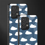 clouds back phone cover | glass case for samsung galaxy a73 5g