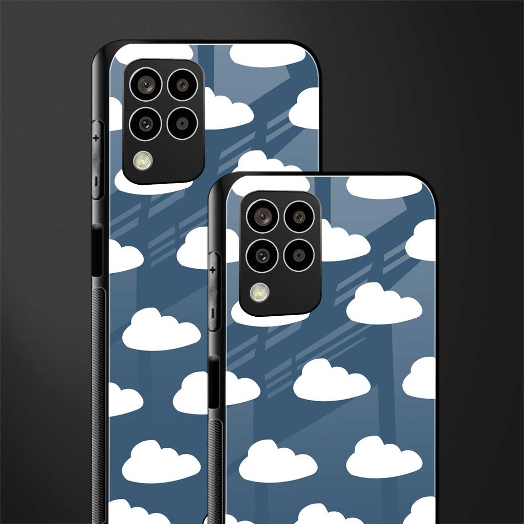 clouds back phone cover | glass case for samsung galaxy m33 5g