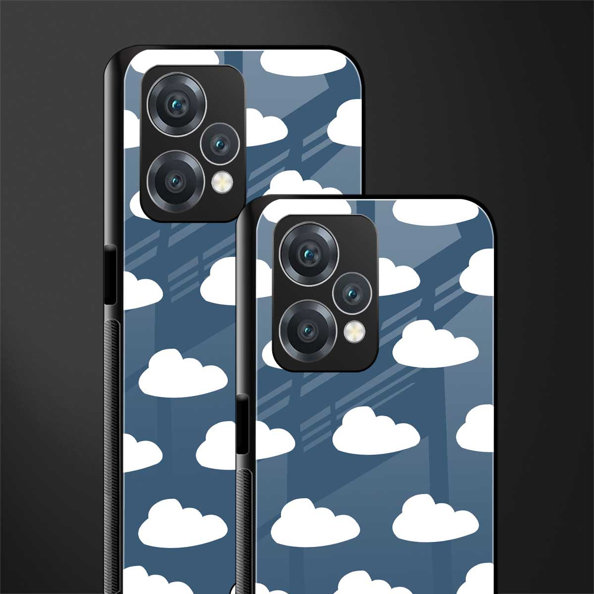 clouds back phone cover | glass case for oneplus nord ce 2 lite 5g