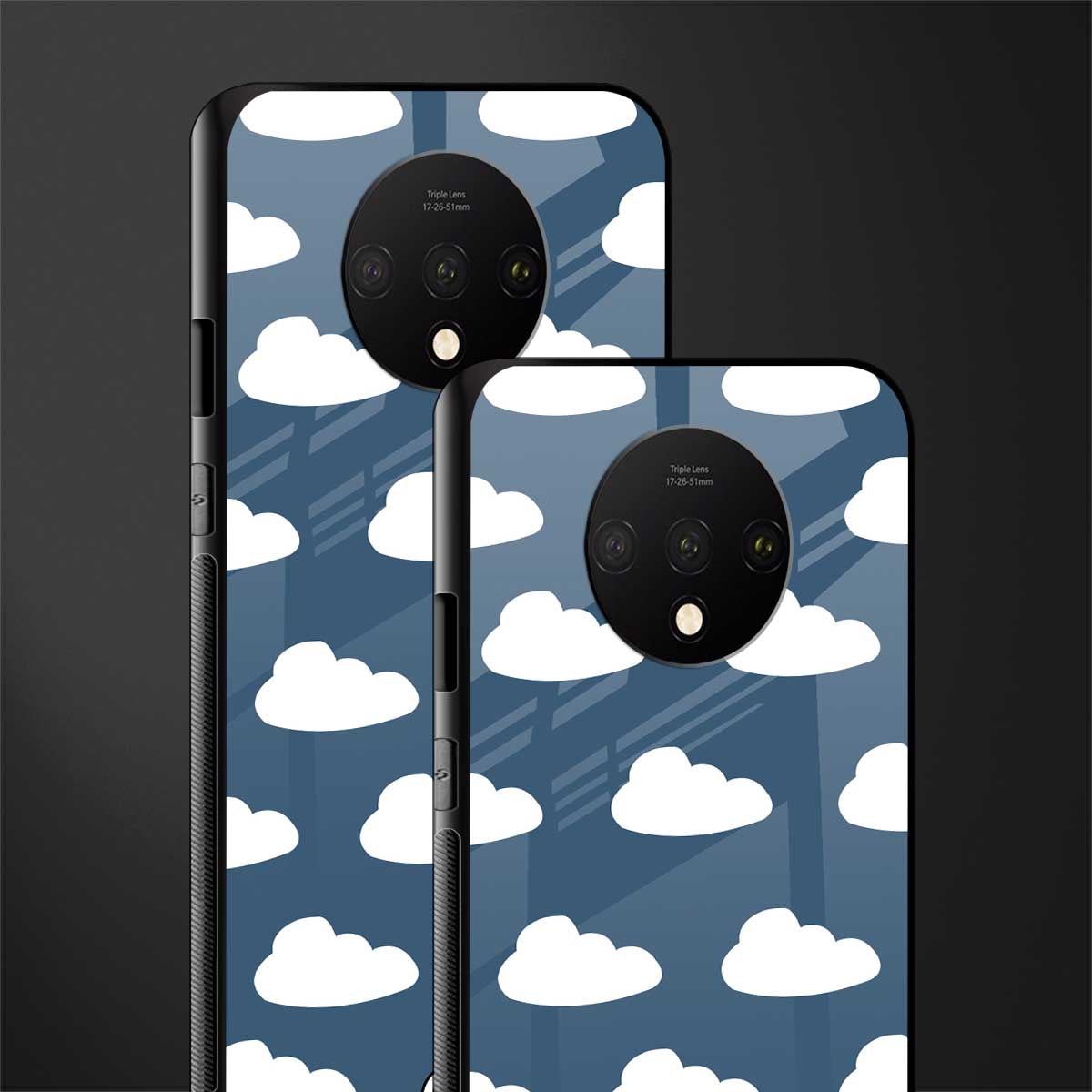 clouds glass case for oneplus 7t image-2