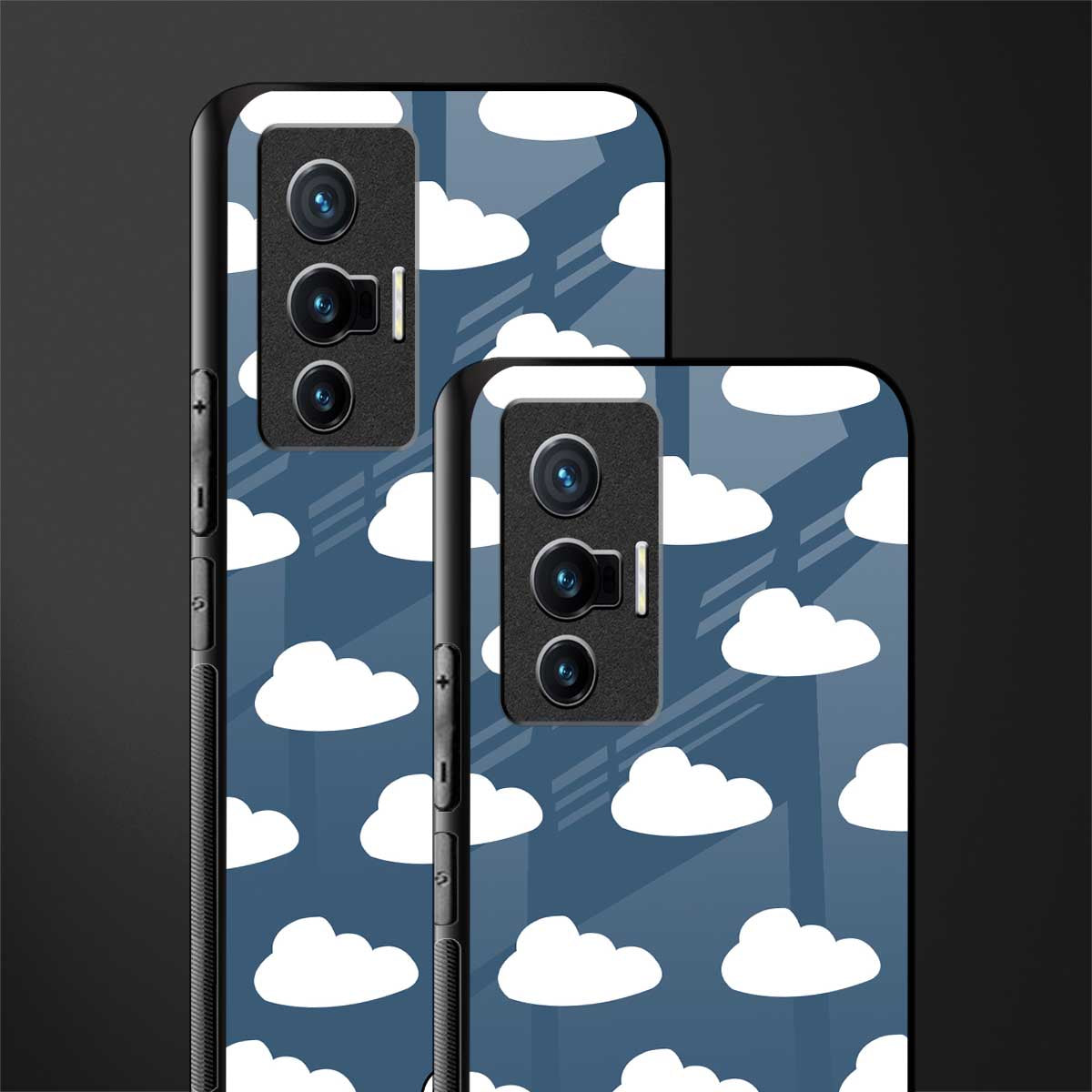 clouds glass case for vivo x70 image-2