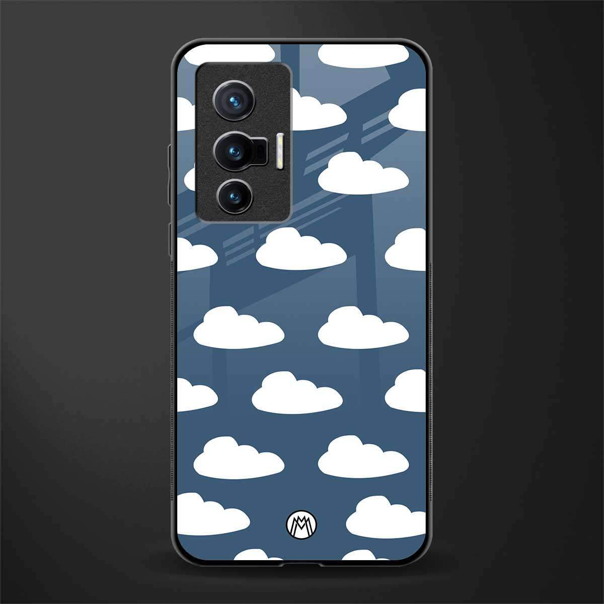 clouds glass case for vivo x70 image