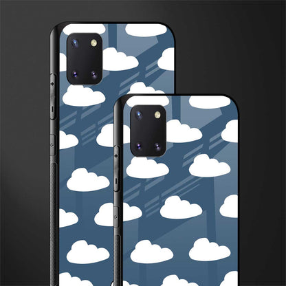 clouds glass case for samsung a81 image-2