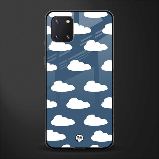 clouds glass case for samsung a81 image