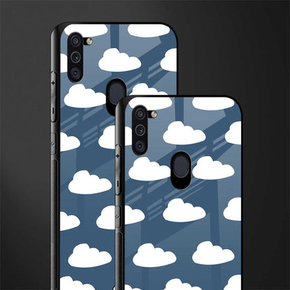 clouds glass case for samsung galaxy m11 image-2