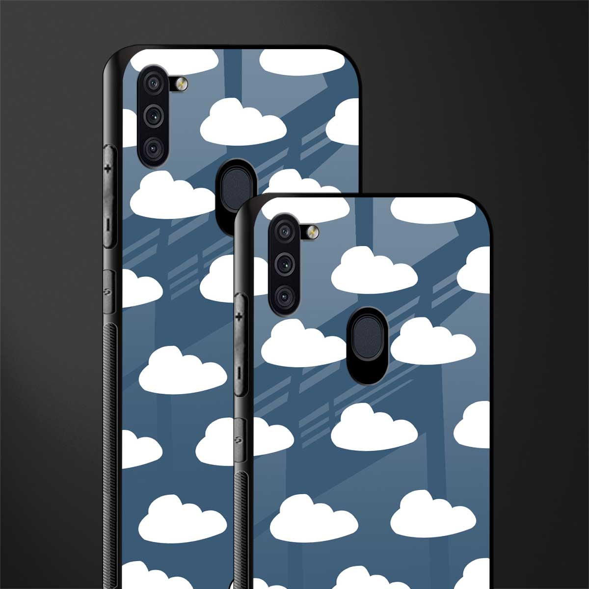 clouds glass case for samsung a11 image-2