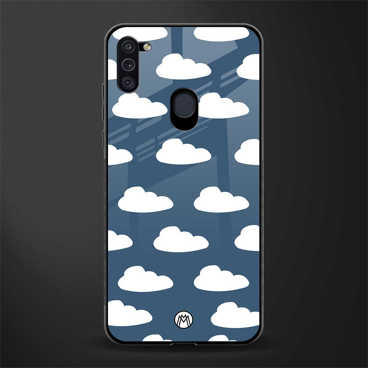 clouds glass case for samsung galaxy m11 image