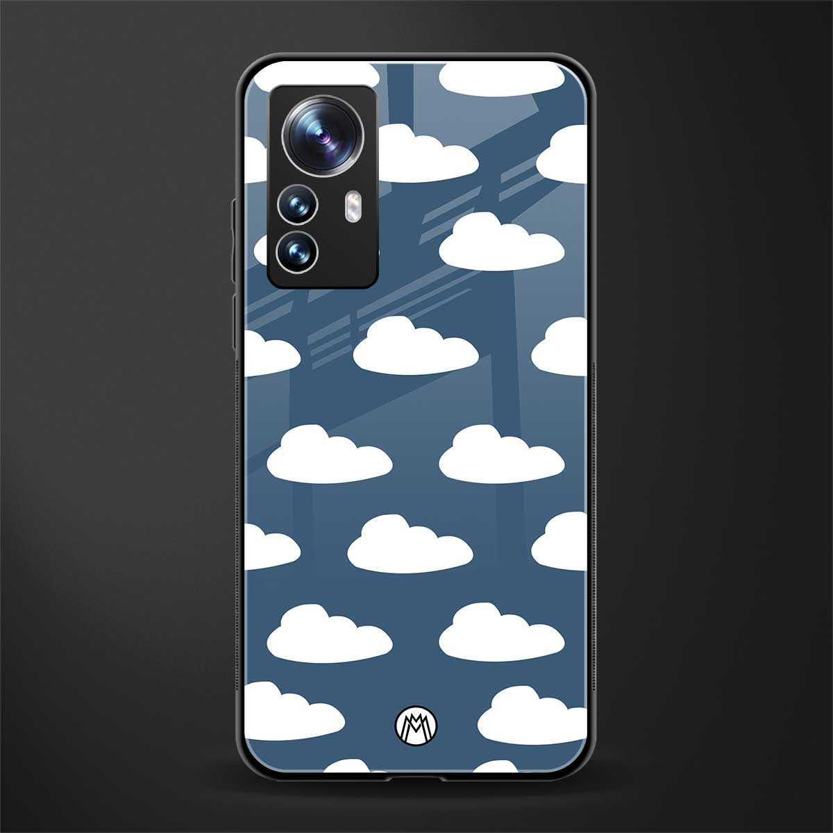 clouds back phone cover | glass case for xiaomi 12 pro