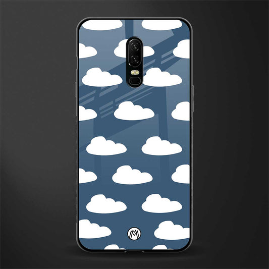clouds glass case for oneplus 6 image