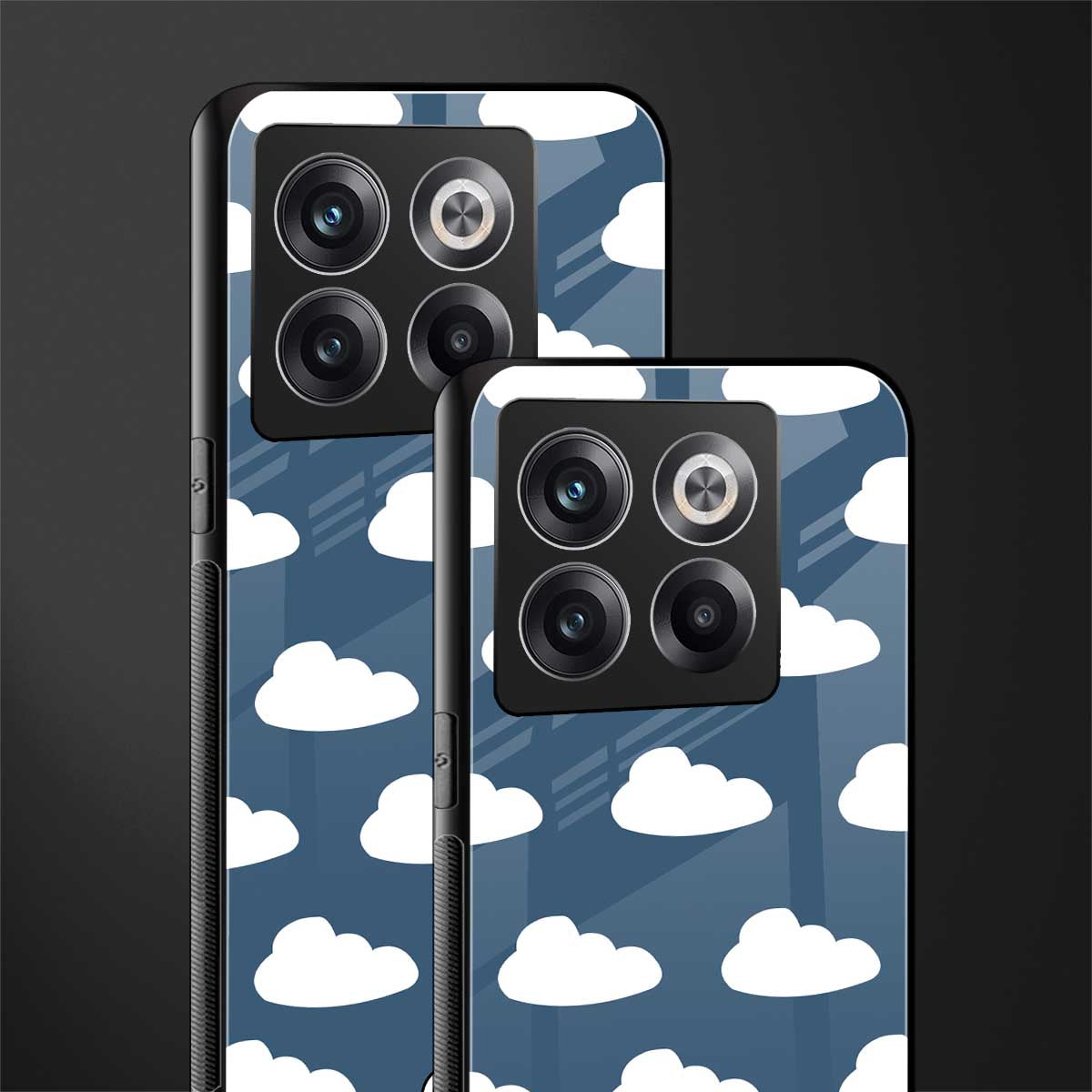 clouds back phone cover | glass case for oneplus 10t