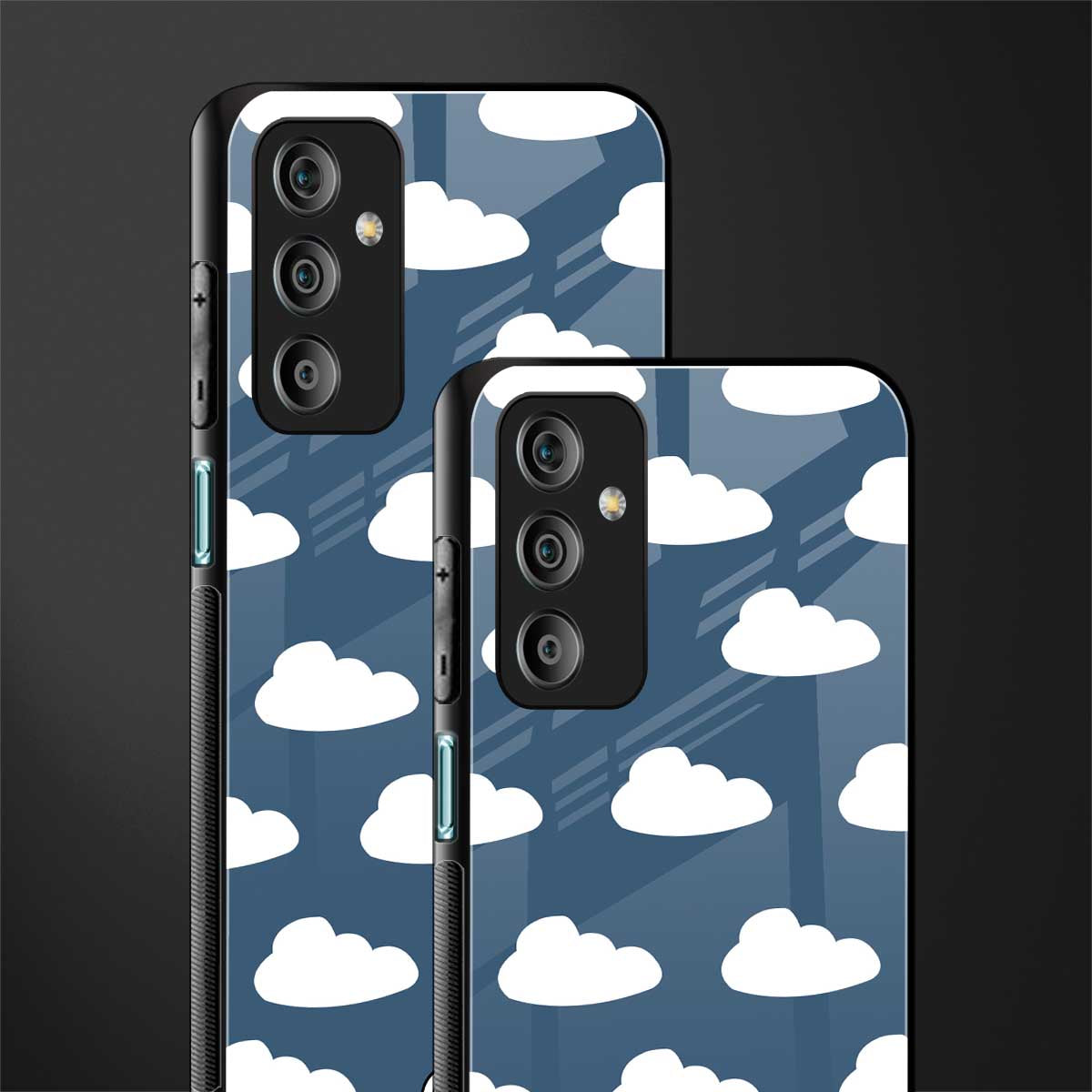 clouds back phone cover | glass case for samsung galaxy f23 5g