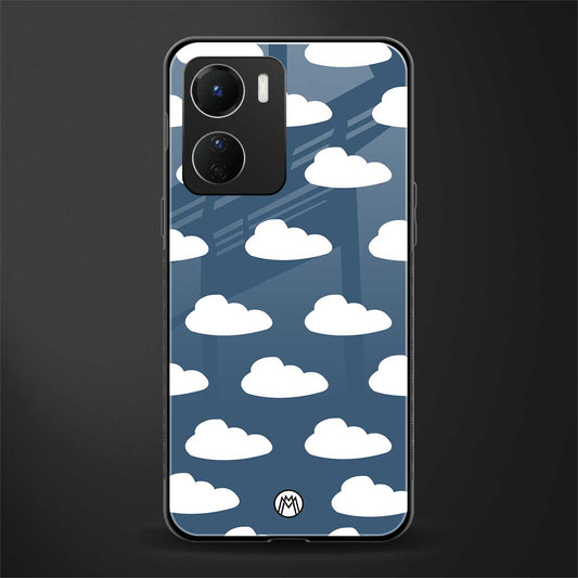 clouds back phone cover | glass case for vivo y16