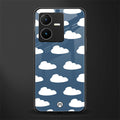 clouds back phone cover | glass case for vivo y22
