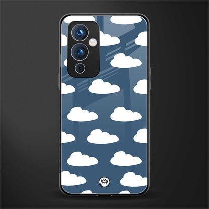 clouds back phone cover | glass case for oneplus 9