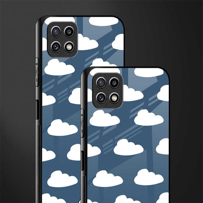 clouds back phone cover | glass case for samsung galaxy f42