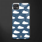 clouds back phone cover | glass case for samsung galaxy f42