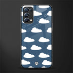 clouds back phone cover | glass case for oppo reno 5