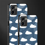 clouds back phone cover | glass case for vivo y72