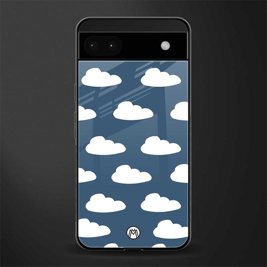 clouds back phone cover | glass case for google pixel 6a