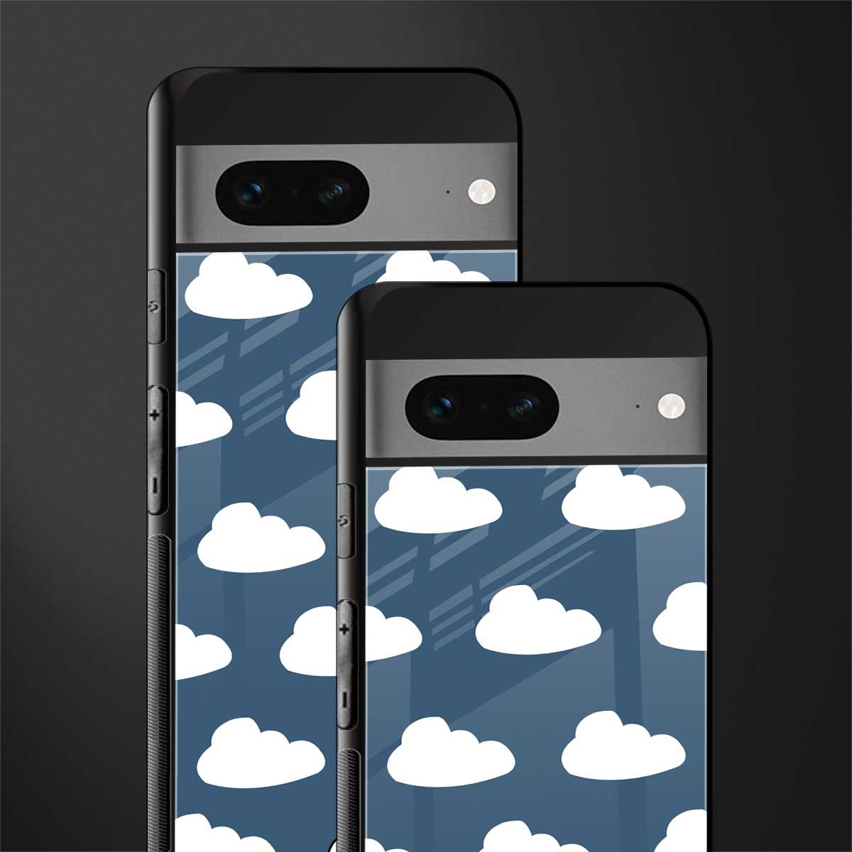 clouds back phone cover | glass case for google pixel 7