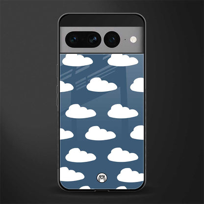 clouds back phone cover | glass case for google pixel 7 pro