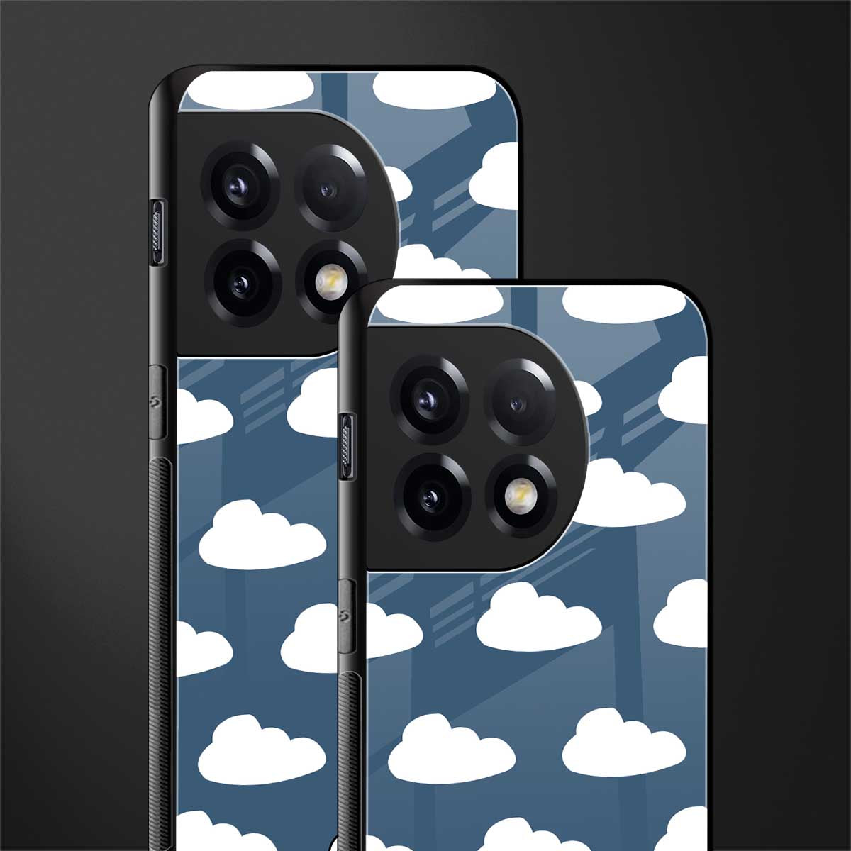 clouds back phone cover | glass case for oneplus 11r