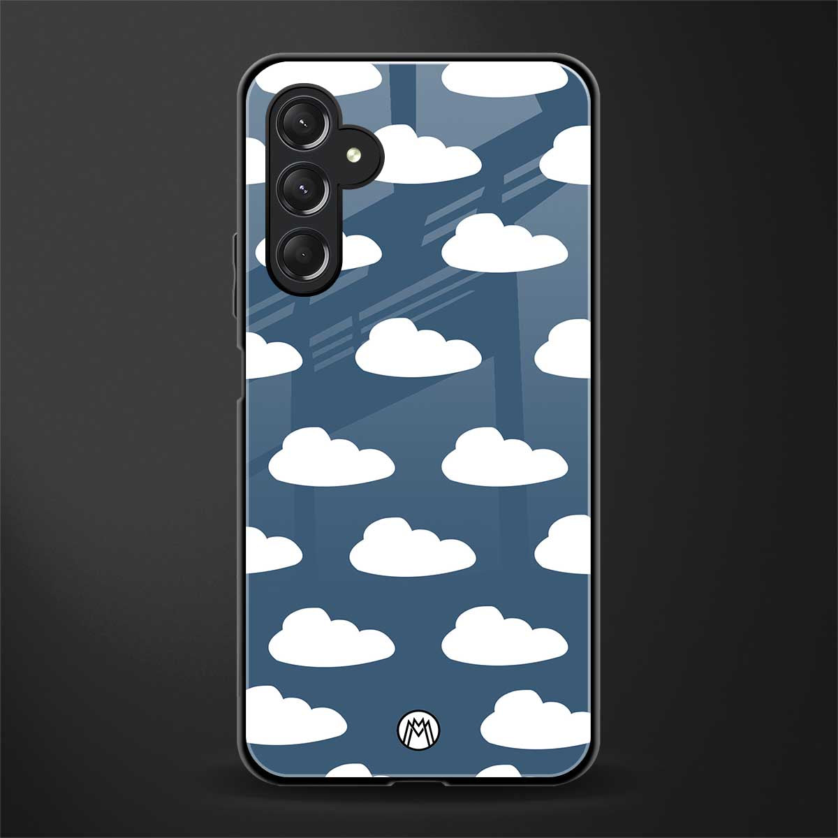 clouds back phone cover | glass case for samsun galaxy a24 4g
