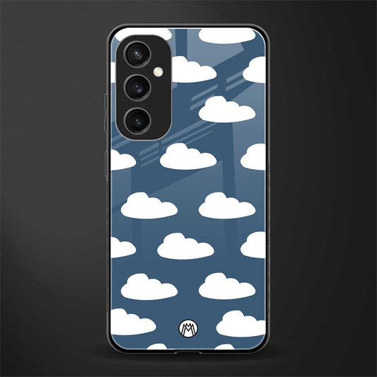 clouds back phone cover | glass case for samsung galaxy s23 fe 5g