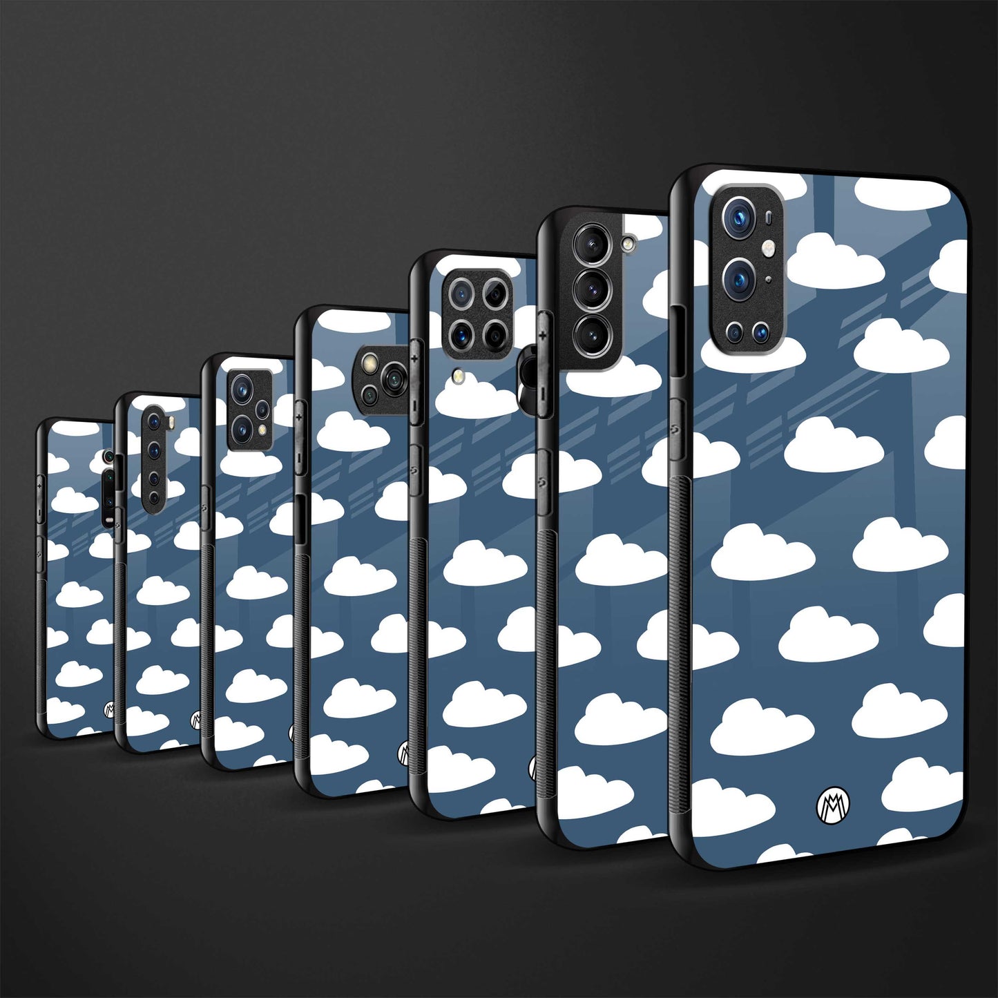 clouds back phone cover | glass case for xiaomi 12 pro