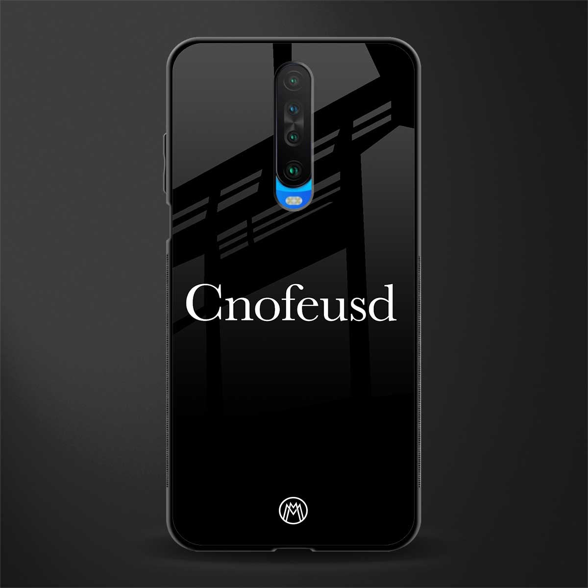 cnofeusd confused black glass case for poco x2 image