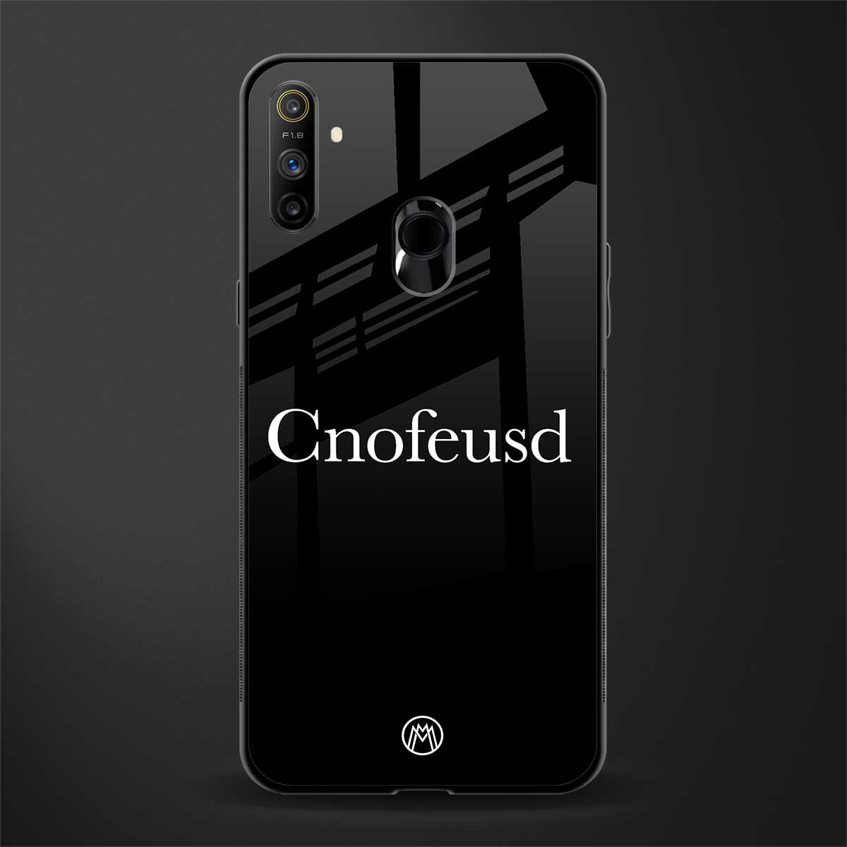 cnofeusd confused black glass case for realme narzo 20a image