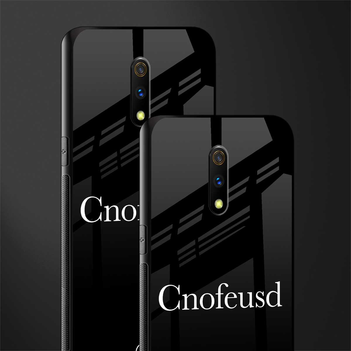 cnofeusd confused black glass case for oppo k3 image-2