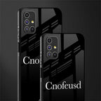 cnofeusd confused black glass case for samsung galaxy m51 image-2