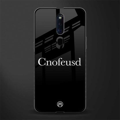 cnofeusd confused black glass case for oppo f11 pro image