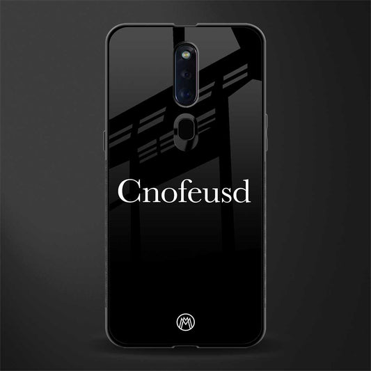 cnofeusd confused black glass case for oppo f11 pro image