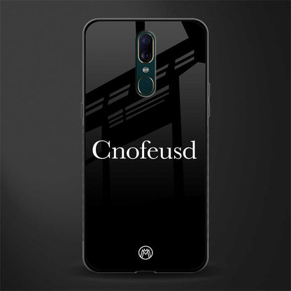cnofeusd confused black glass case for oppo a9 image
