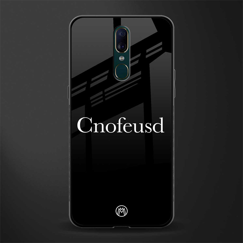 cnofeusd confused black glass case for oppo f11 image