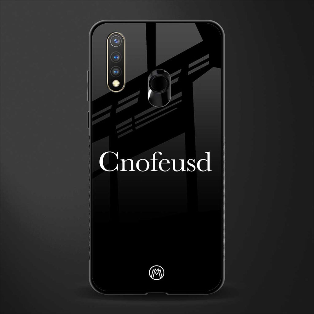 cnofeusd confused black glass case for vivo u20 image