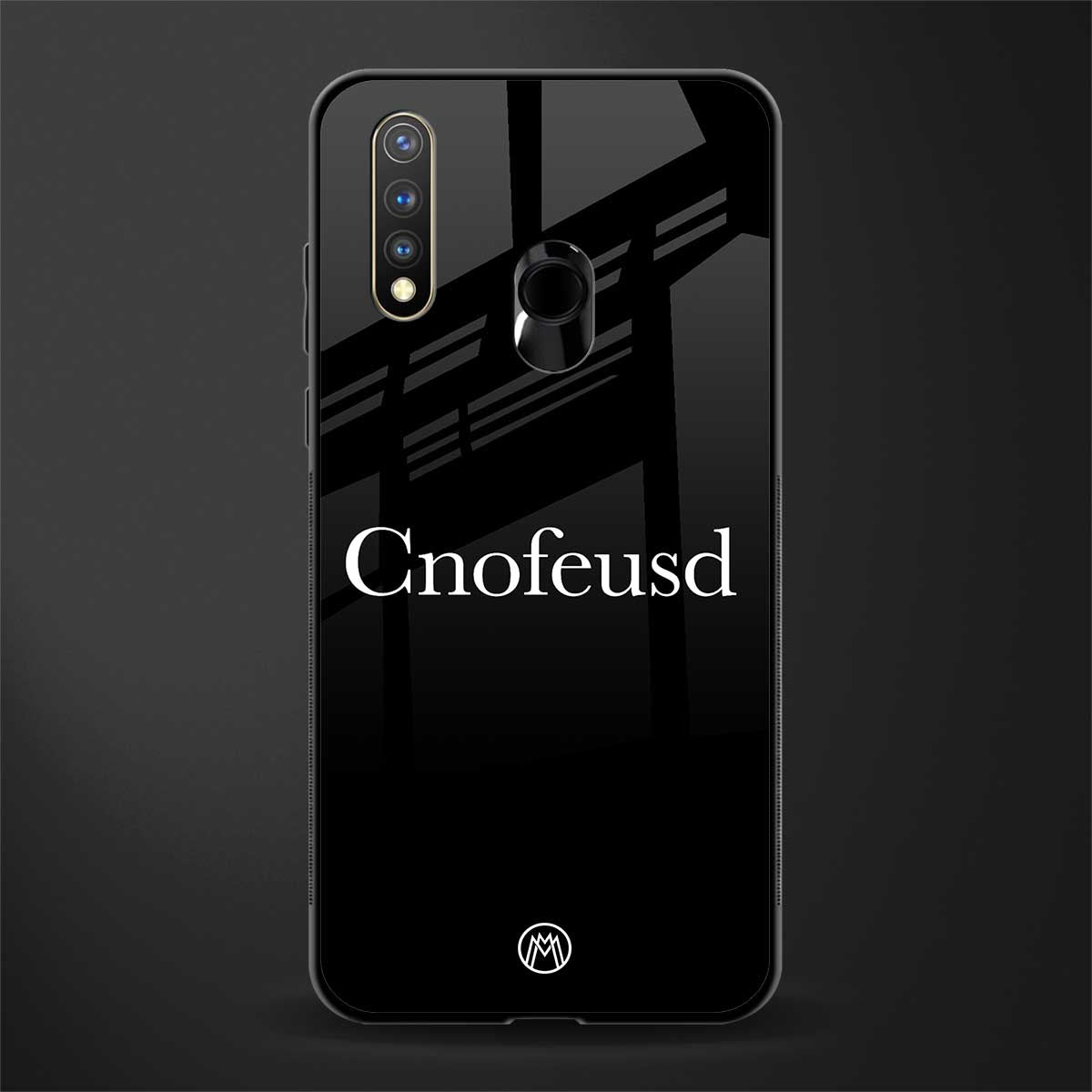 cnofeusd confused black glass case for vivo u20 image