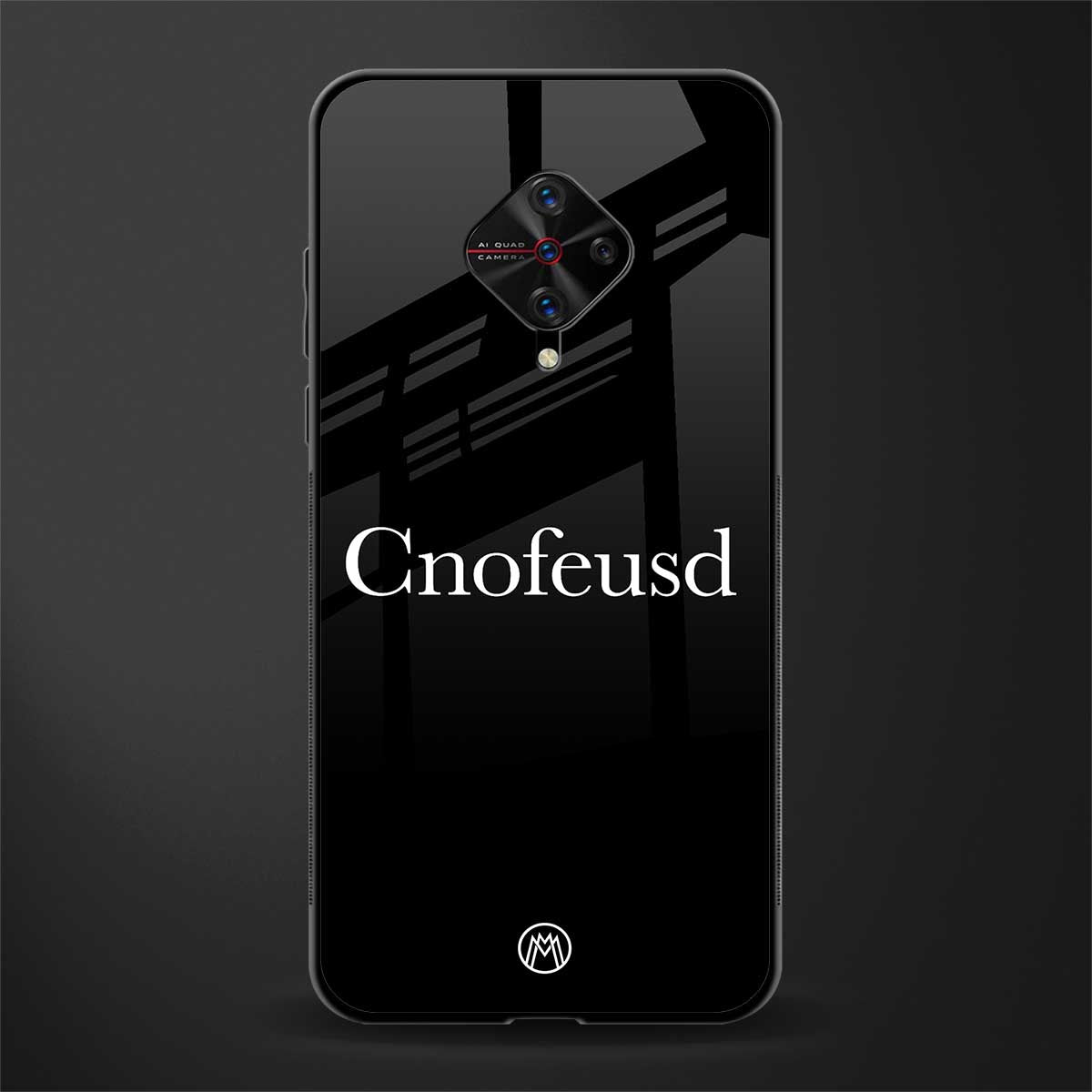 cnofeusd confused black glass case for vivo s1 pro image