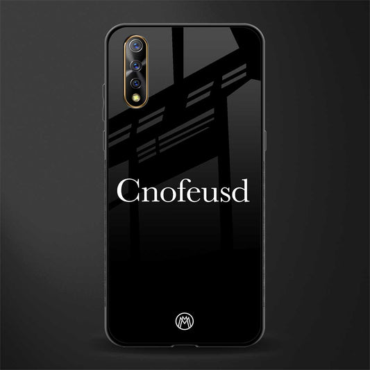 cnofeusd confused black glass case for vivo s1 image