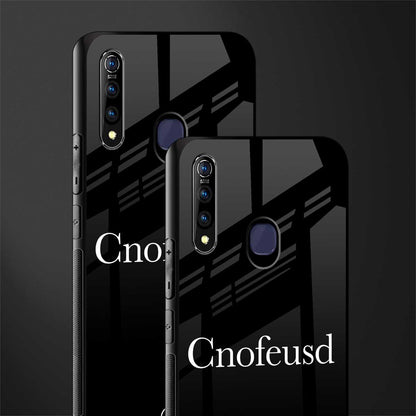 cnofeusd confused black glass case for vivo z1 pro image-2