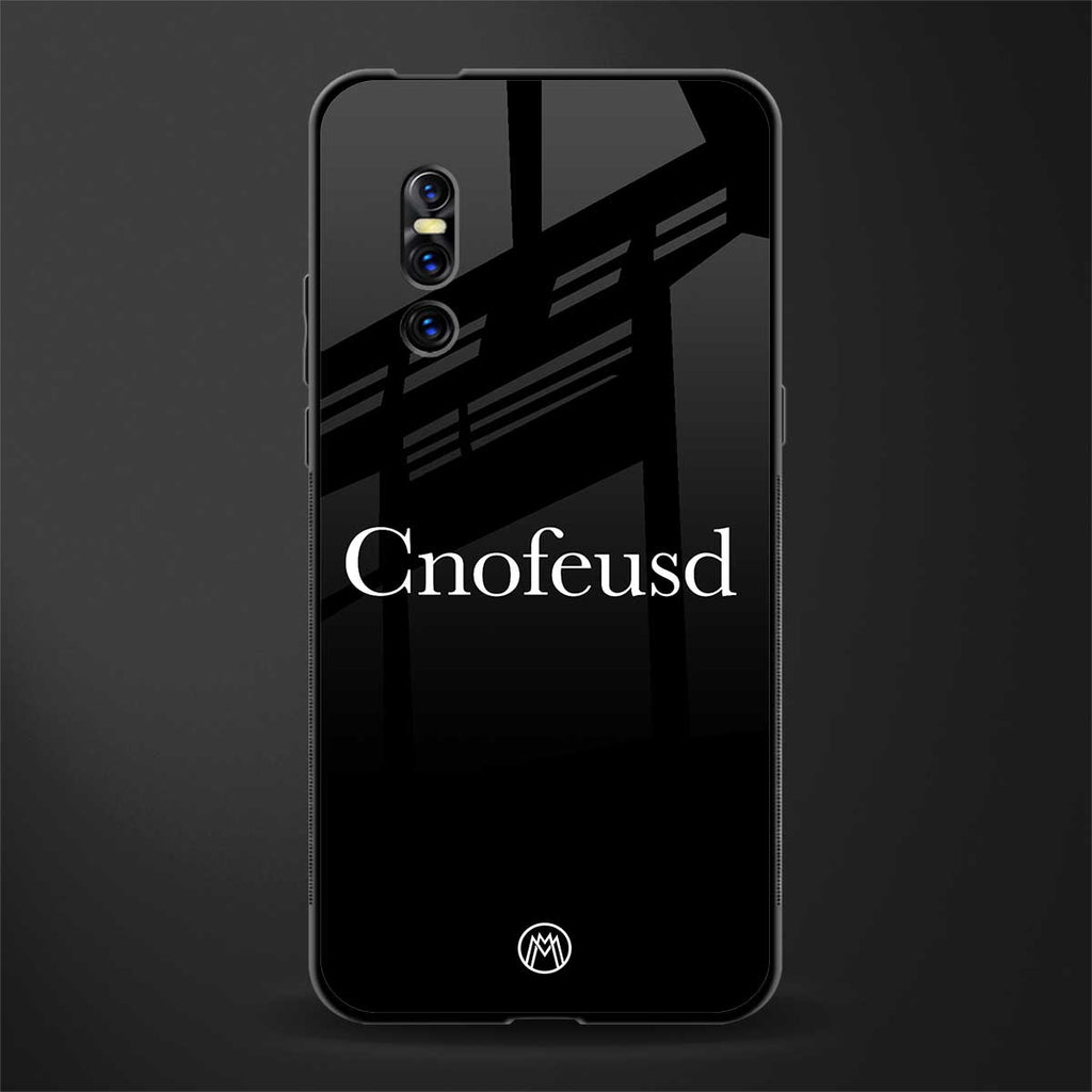cnofeusd confused black glass case for vivo v15 pro image