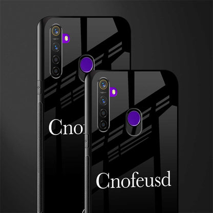 cnofeusd confused black glass case for realme 5 image-2