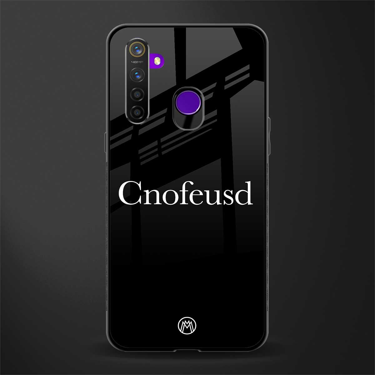 cnofeusd confused black glass case for realme 5 image