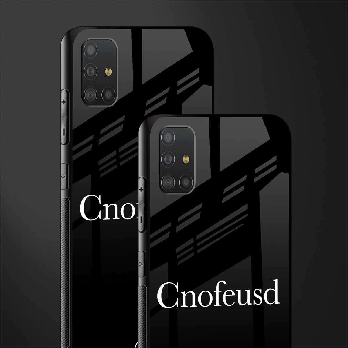 cnofeusd confused black glass case for samsung galaxy a51 image-2