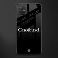 cnofeusd confused black glass case for samsung galaxy a51 image