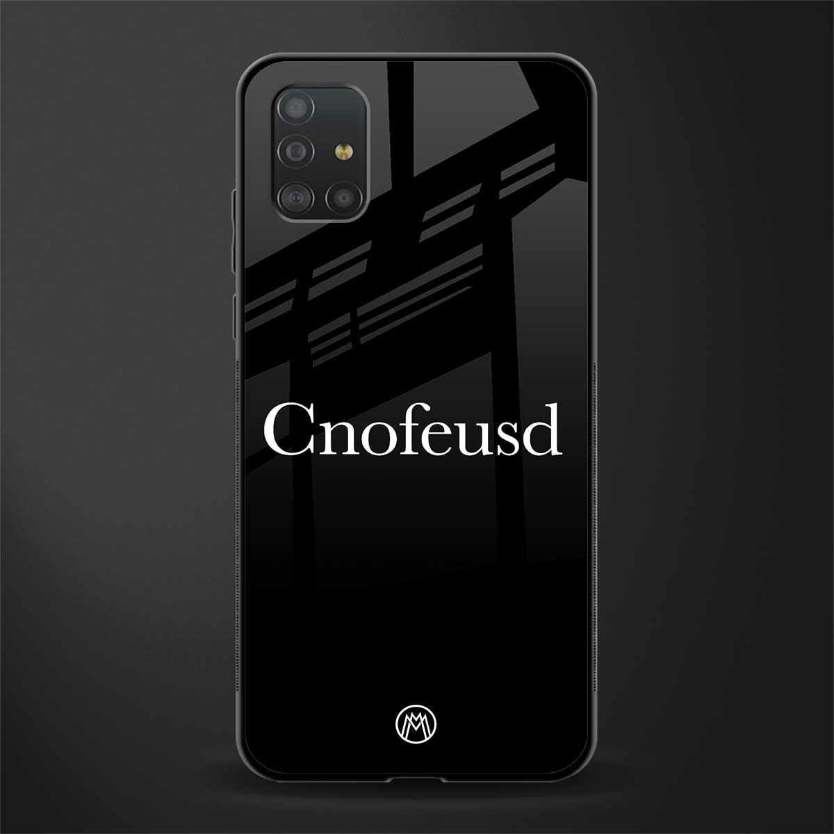 cnofeusd confused black glass case for samsung galaxy a51 image